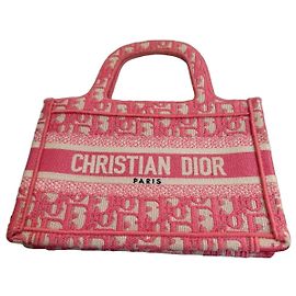Dior Book Tote Small Jacquard Canvas - Rosa e Bege Rosa Bege