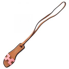 Hermès Hermes Oran Nano Rose Confetti Natural Charm Marron Rose Autre