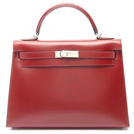 Hermès Hermes Kelly 32 2-Way Handbag Dark red