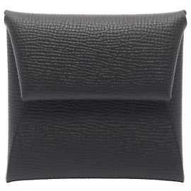 Monedero Bastia en piel Epsom negro Hermès Negro