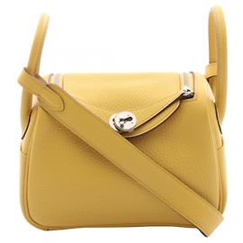 Hermès Borsa a tracolla Hermes Lindy Mini Giallo