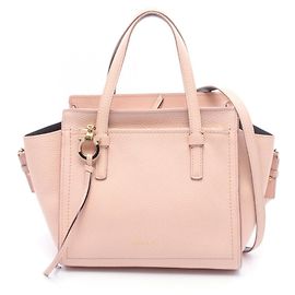 Bolsa de mão 2-Way de couro Salvatore Ferragamo AMY Gancini em rosa Rosa