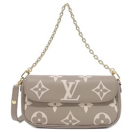 Cartera con cadena Louis Vuitton Bicolor Monogram Empreinte Ivy Gris Crudo