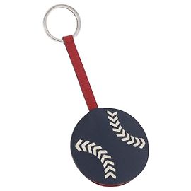 Hermès Chaveiro Baseball HERMES em couro azul marinho e prata Auth bs35720V Prata Azul marinho
