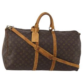 LOUIS VUITTON Monogram Keepall Bandouliere 55 Bolsa Boston M41414 LV Auth 185696 Monograma