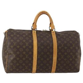 LOUIS VUITTON Monogram Keepall 50 Boston Bag M41426 LV Auth 187809 Monograma