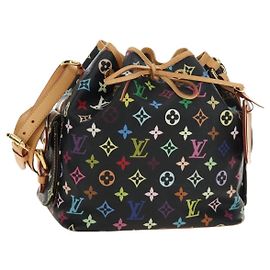 LOUIS VUITTON Monogram Multicolor Petit Noe Bag Black M42230 LV Auth mr2527SAV Noir