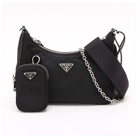 Prada Pochete transversal Re-Edition 2005 em nylon Econyl Black Preto