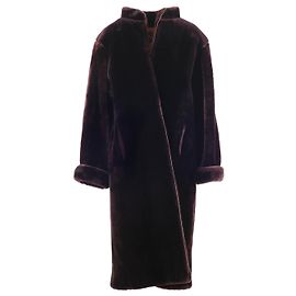 Yves Saint Laurent Fourrures Sheepskin Shearling Coat Other Orange