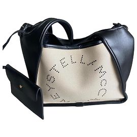 Stella Mc Cartney Stella McCartney Borsa Tote Logo e Pochette Nero Beige