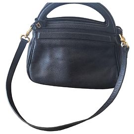 Bolsa de mão em couro preto Delvaux Preto