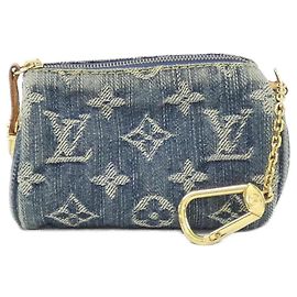 Pochette Monogram Denim Louis Vuitton Bleu