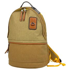 Mochila Loewe Anagram em lona Nature Marrom Bege Amarelo