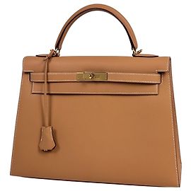 Hermès Bolsa Hermes Kelly 32 Marrom