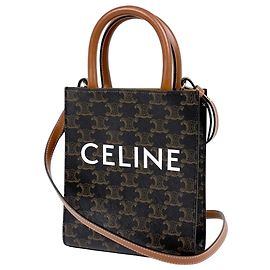 Céline Sac cabas Celine Mini Vertical Cabhe Triomphe Marron Noir