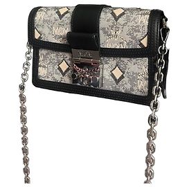 Borsa a tracolla MCM Visetos Nero Beige Grigio