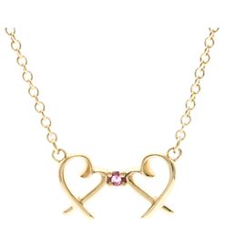 Tiffany & Co Collana Tiffany Double Loving Heart in oro rosa D'oro