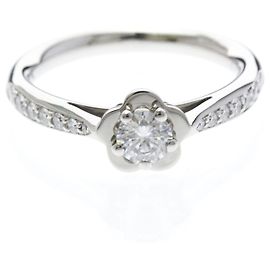 Chanel Camellia Diamant-Verlobungsring Silber