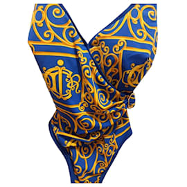 Christian Dior Costume intero Monogram Blu e Oro Blu D'oro