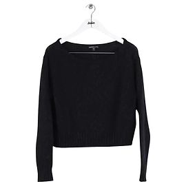 Autre Marque Maglione in cotone nero Nero