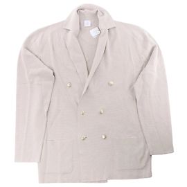 Autre Marque Eleventy Double-Breasted Blazer in Beige, Size S Beige