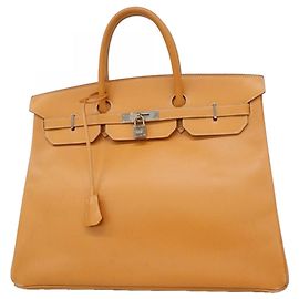 Hermès Hermes Birkin 40 Handbag in Natural Chamonix Leather Other