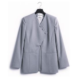 Autre Marque MR. LARKIN Grey Wool Blend Asymmetrical Blazer Grey