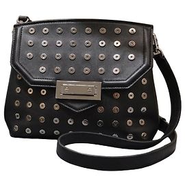 Alexander Wang Marion Prisma Bolsa Tiracolo Couro Preto Preto