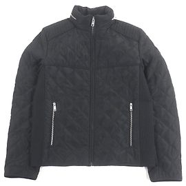 Gesteppte Blouson mit Prada Triangle-Logo Schwarz