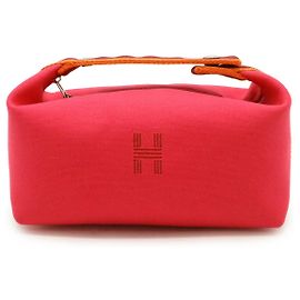 Hermès Bride-a-Brac PM Canvas Pouch Pink Andere