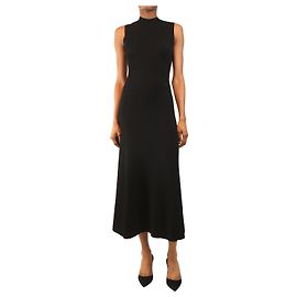 Maje Ärmelloses Strick-Midikleid in Schwarz - Größe UK 8 Schwarz