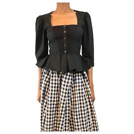Alice by Temperley Camicia nera con bottoni - taglia UK 8 Nero