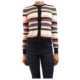Missoni Mehrfarbiger Zickzack-Cardigan - Größe UK 6 Mehrfarben