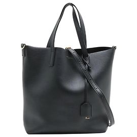 Saint Laurent Black Toy Shopping leather tote bag Black