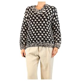 Jonathan Saunders Pull épais noir et blanc - taille S Noir