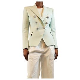 Balmain Blazer doppiopetto verde menta - taglia UK 8 Verde