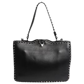 Valentino Borsa a tracolla in pelle Rockstud nera Nero