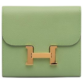 Hermès Green Epsom Constance Slim Wallet Green Light green