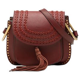 Bolsa transversal Hudson de couro trançado vermelho tamanho Medium Chloé Vermelho Outro