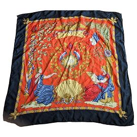 Hermès Carré Liberté Égalité Fraternité Silk Scarf 90cm Black White Red Blue Gold hardware