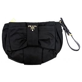Pochette con nastro da donna Prada Nero