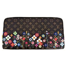 Louis Vuitton Monogram Zippy Wallet by Takashi Murakami Brown Multiple colors Monogram