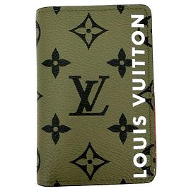 Louis Vuitton Men's Monogram Card Case Orange Khaki Monogram