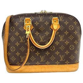 Louis Vuitton Alma Handbag Brown Monogram