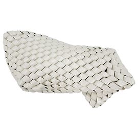 Clutch de couro branco Bottega Veneta Branco