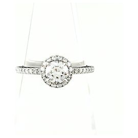 Bague Harry Winston en diamants taille rond micropavé Argenté