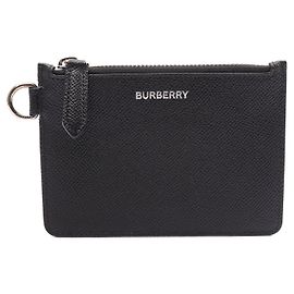 Burberry Leather Card and Coin Case Black