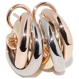 Orecchini Cartier Trinity K18YG K18WG K18PG D'oro Metallico