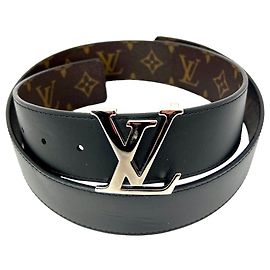 Louis Vuitton Initiales 40mm Black Reversible Monogram Belt 80/32 Black