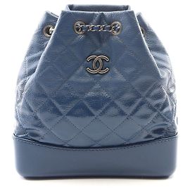Chanel Gabrielle Small Leather Backpack Blue